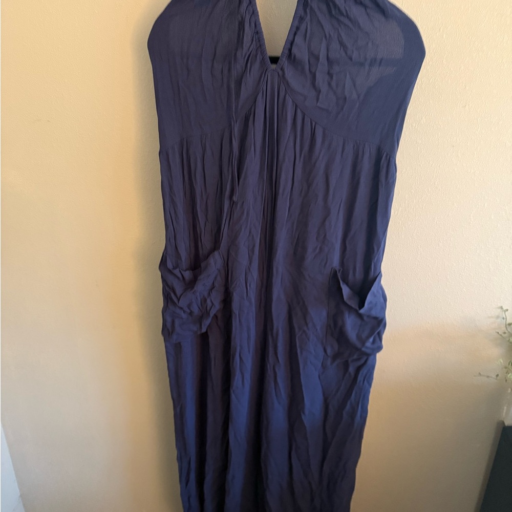 Elegant Blue Halter Romper